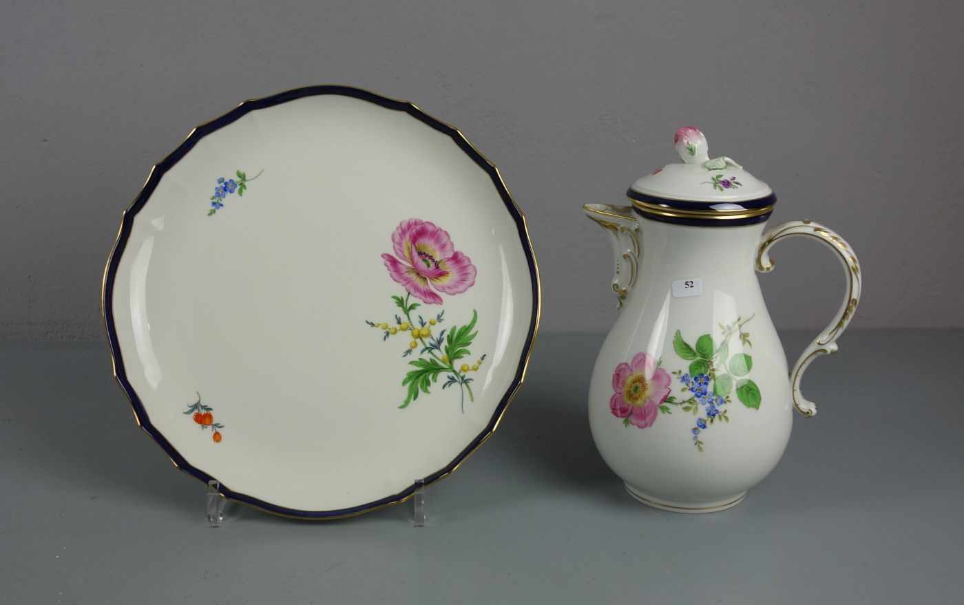 KAFFEE -, TEE - UND FRÜHSTÜCKSSERVICE / coffee or tea set, Porzellan, Manufaktur Meissen, - Image 7 of 10