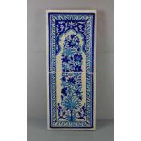 GROSSES FLIESENBILD / ORNAMENTFLIESEN / ceramic tile picture, wohl Türkei oder Osmanisches Reich,