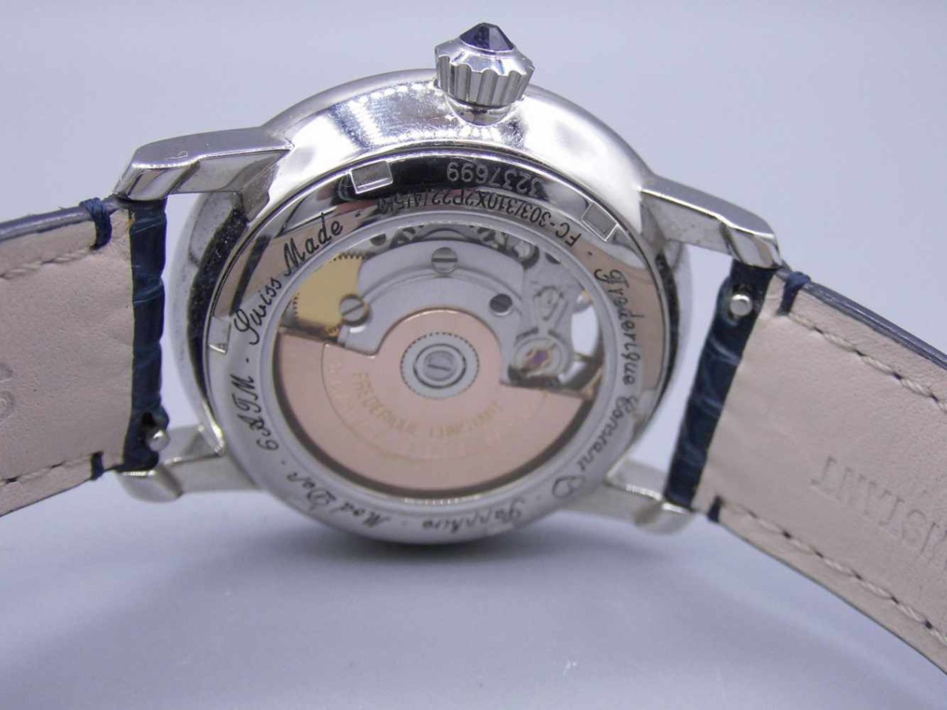 DAMEN ARMBANDUHR : FREDERIQUE CONSTANT "HEART BEAT" / ladys wristwatch with diamonds, Automatik-Uhr, - Bild 7 aus 9