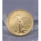 GOLDMÜNZE "EAGLE LIBERTY" / coin, 999,9er Feingold (3,5 g). Avers: Adler mit Olivenzweig und
