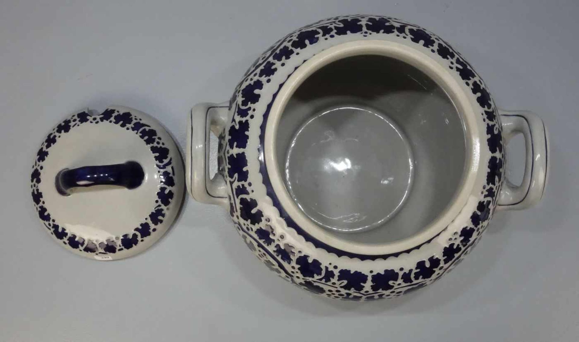 JUGENDSTIL - BOWLE / art nouveau ceramic punch bowl, Keramik, Manufaktur Reinhold Merkelbach, - Bild 2 aus 3