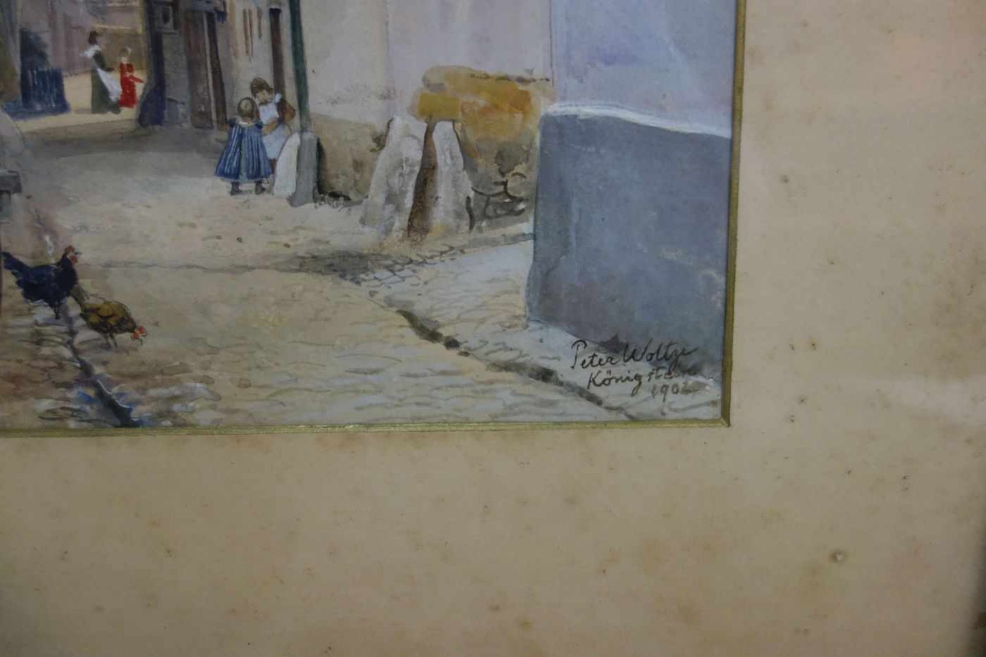 WOLTZE, PETER (Halberstadt 1860-1925 Weimar), Aquarell / watercolour: "Vedute Königsstein im - Image 2 of 3