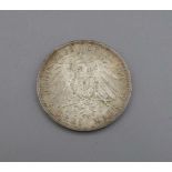 SILBERMÜNZE: 3 MARK - 1913, Silber, 16,6 Gramm. Auf der Münze bez.: "Wilhelm II Deutscher Kaiser