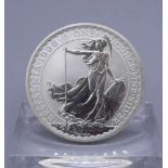 SILBERMÜNZE "2 POUNDS BRITANNIA" / coin, Silber (32,5 g). Avers: Erhaben geprägte Büste Königin