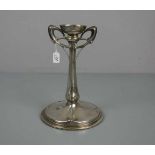 JUGENDSTIL - LEUCHTER / TISCHLEUCHTER / art nouveau candle stand, versilbertes Metall, um 1900.