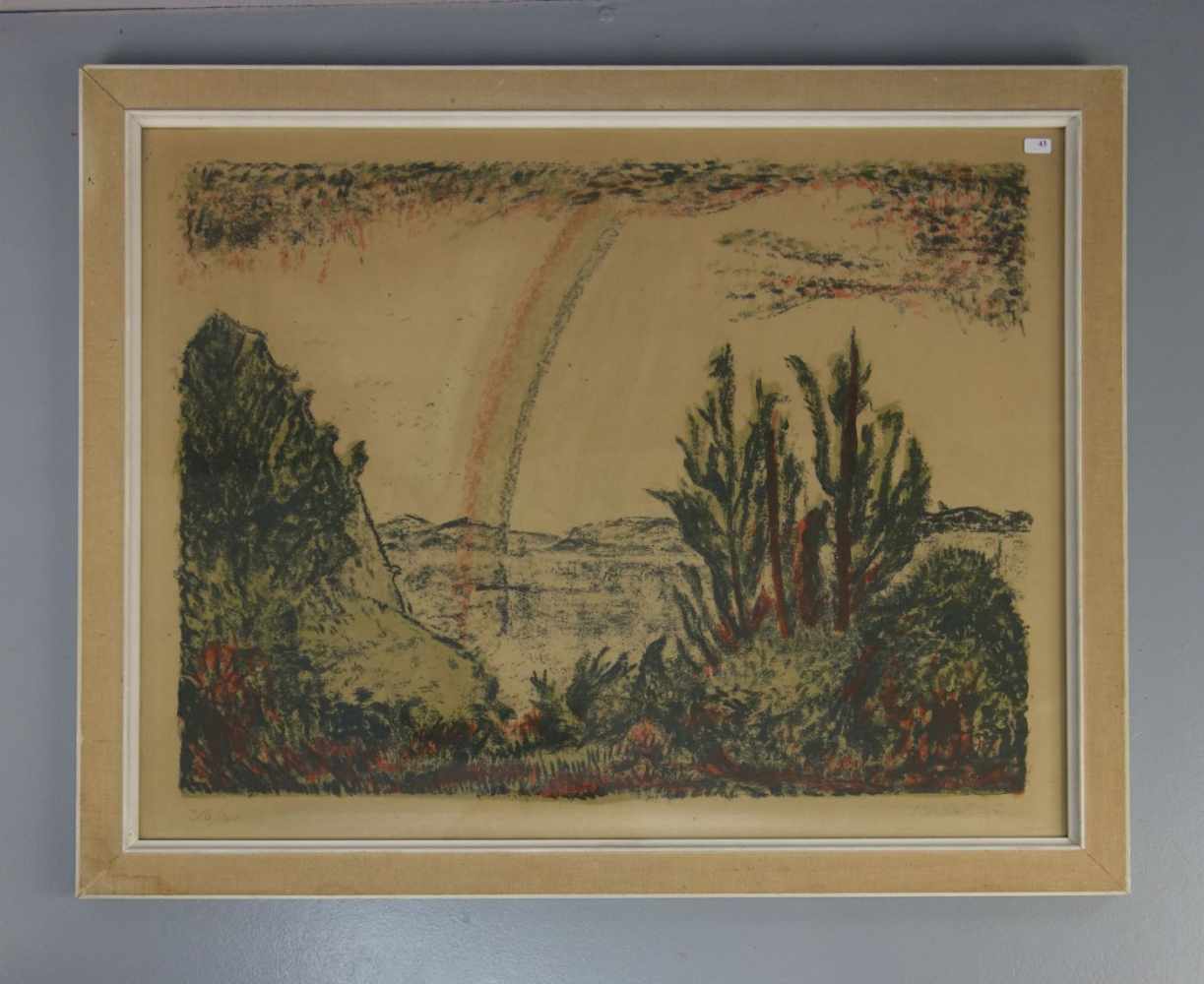 HECKEL, ERICH (Döbeln 1883-1970 Radolfzell am Bodensee), Farblithografie: "Regenbogen" / "Am Ende