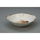 DESSERT-SCHALE / porcelain bowl, Porzellan, Thomas Bavaria, Marke 1908-1939. Runde Schale mit