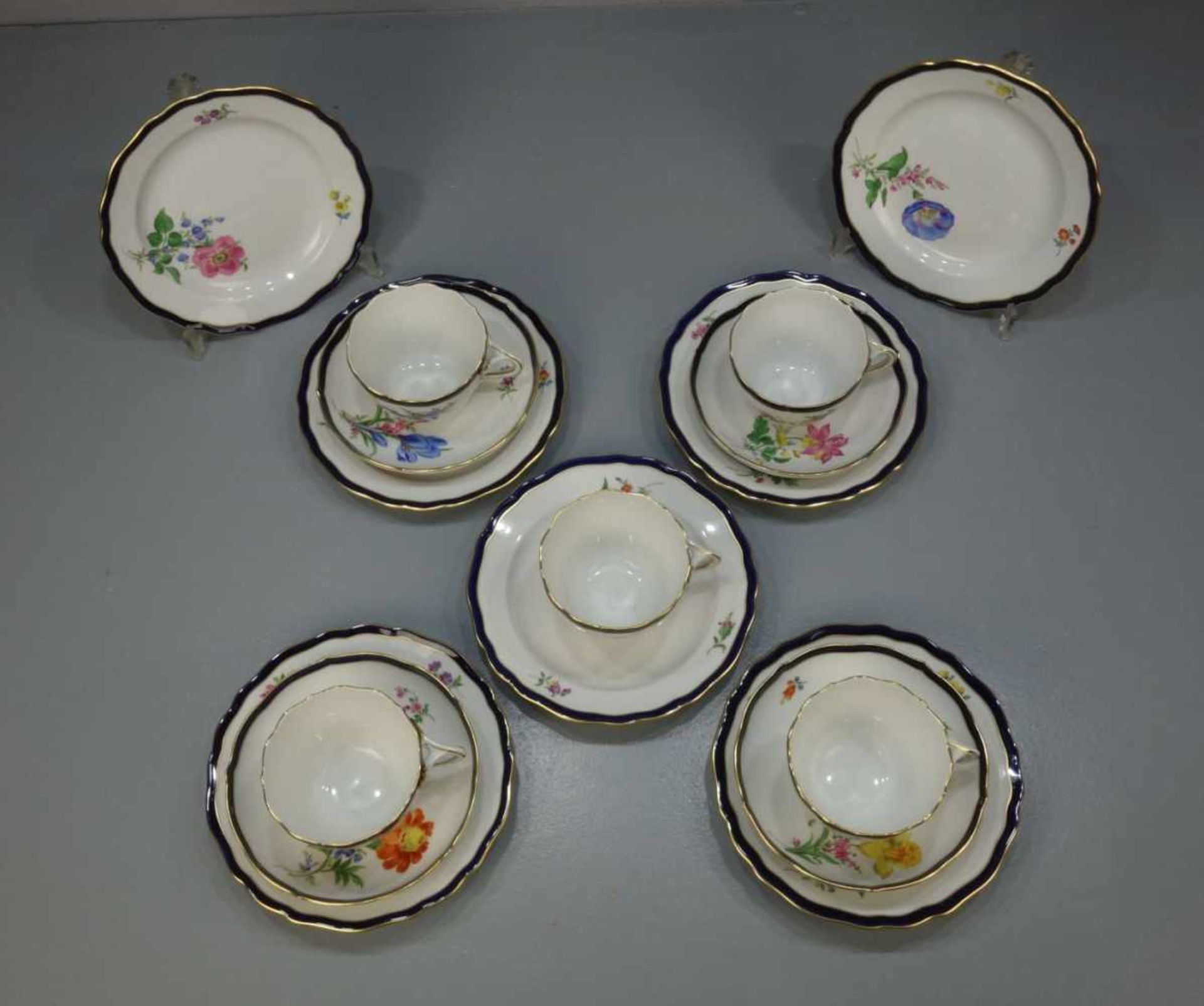 MEISSEN KAFFEE - ODER TEE - SERVICE / coffee or tea set, Porzellan, Manufaktur Meissen, - Bild 2 aus 4