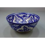 ARABISCHE SCHALE / SCHÜSSEL / arabian ceramic bowl, Keramik, grauer Scherben, ungemarkt. Runde, tief