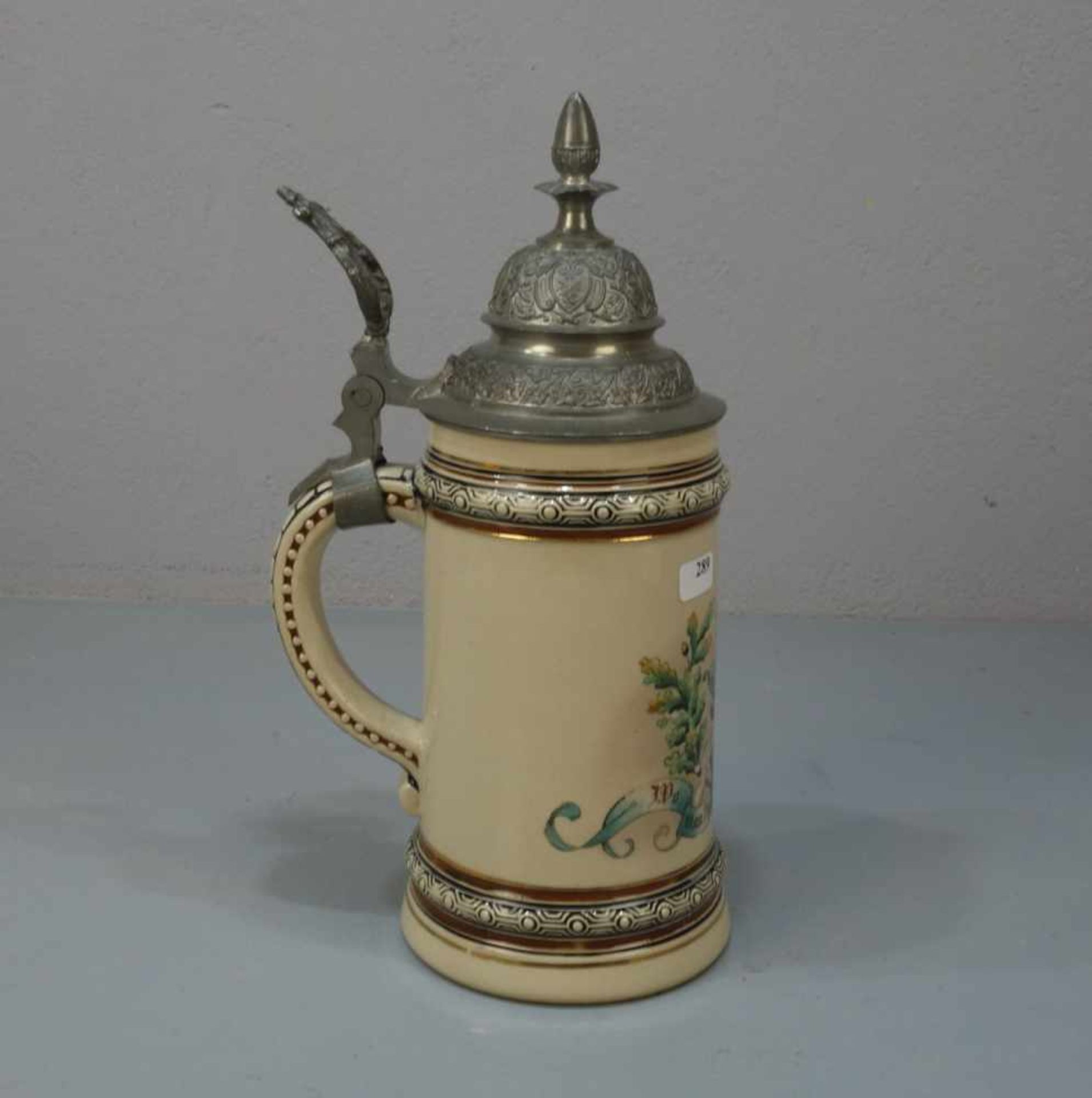 MILITARIA: RESERVISTENKRUG / reservists pitcher, Steinzeug, heller Scherben, unter dem Stand mit - Bild 3 aus 5