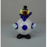 MURANO - GLASFIGUR "Clown"; polychrome, vollplastische Ausformung aus mundgeblasenem, geschnittenem,