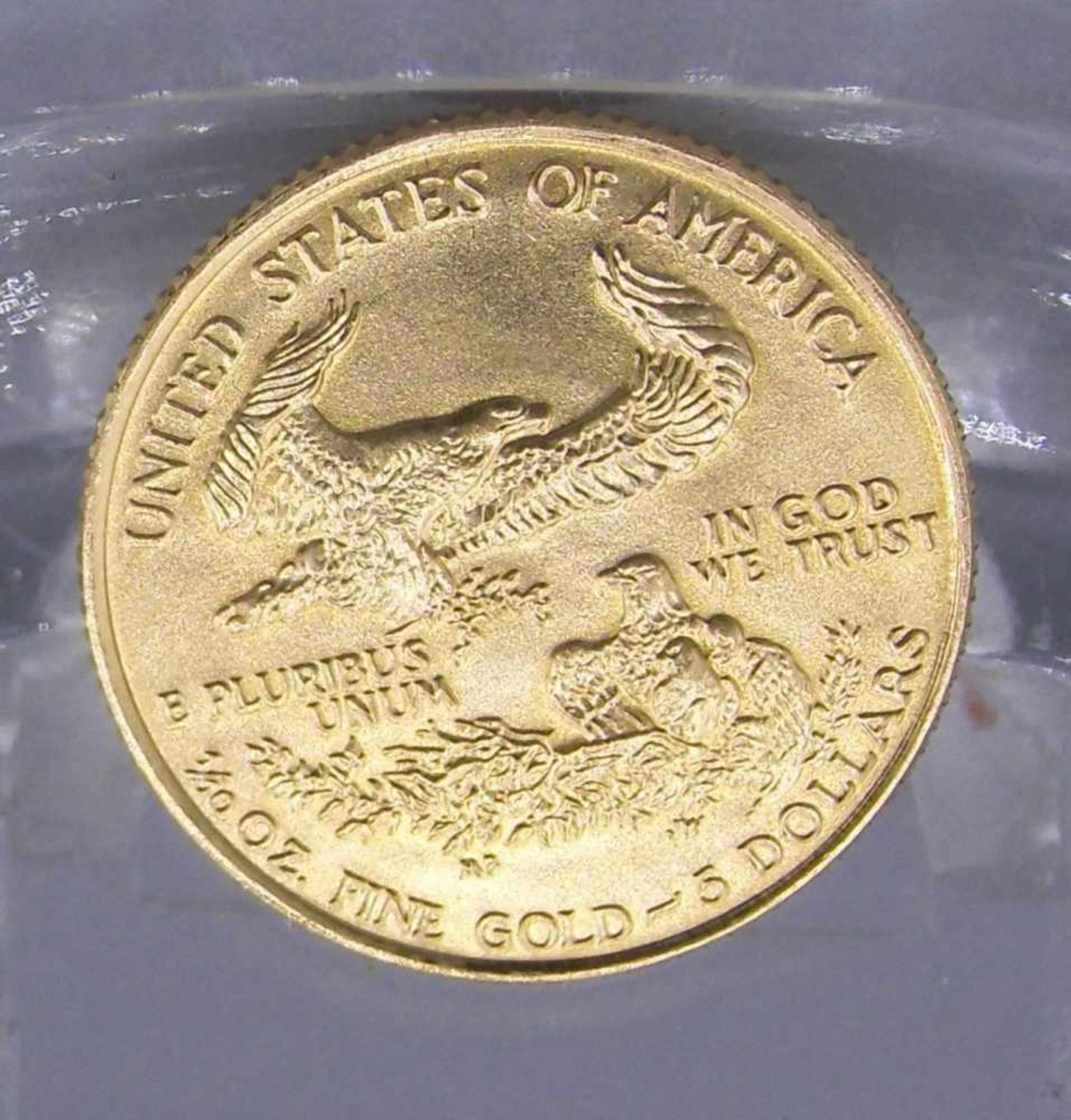 GOLDMÜNZE "EAGLE LIBERTY" / coin, 999,9er Feingold (3,5 g). Avers: Adler mit Olivenzweig und - Bild 2 aus 2