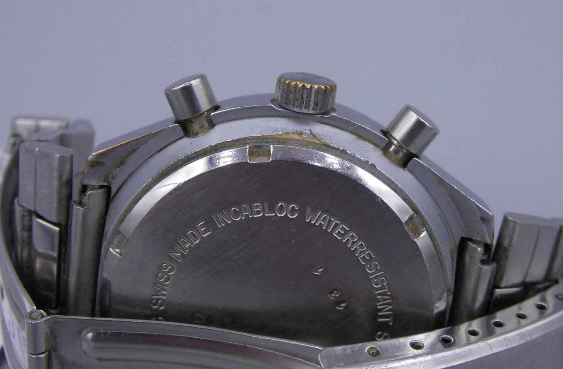 VINTAGE ARMBANDUHR / CHRONOGRAPH: ZENTRA - SAVOY / wristwatch, 2. H. 20. Jh., Handaufzug, - Image 6 of 6
