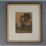 VON ASSAULENKO, ALEXEJ (Kiew 1913 - 1989 Kiel), Gemälde / painting: "Landschaft im abendlichen Licht