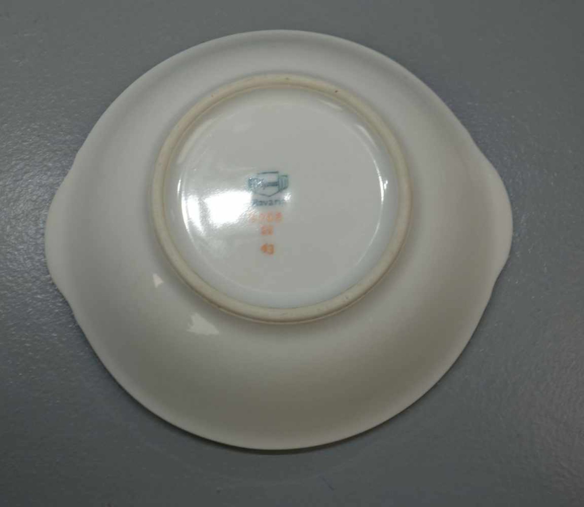 DESSERT-SCHALE / porcelain bowl, Porzellan, Thomas Bavaria, Marke 1908-1939. Runde Schale mit - Image 3 of 3