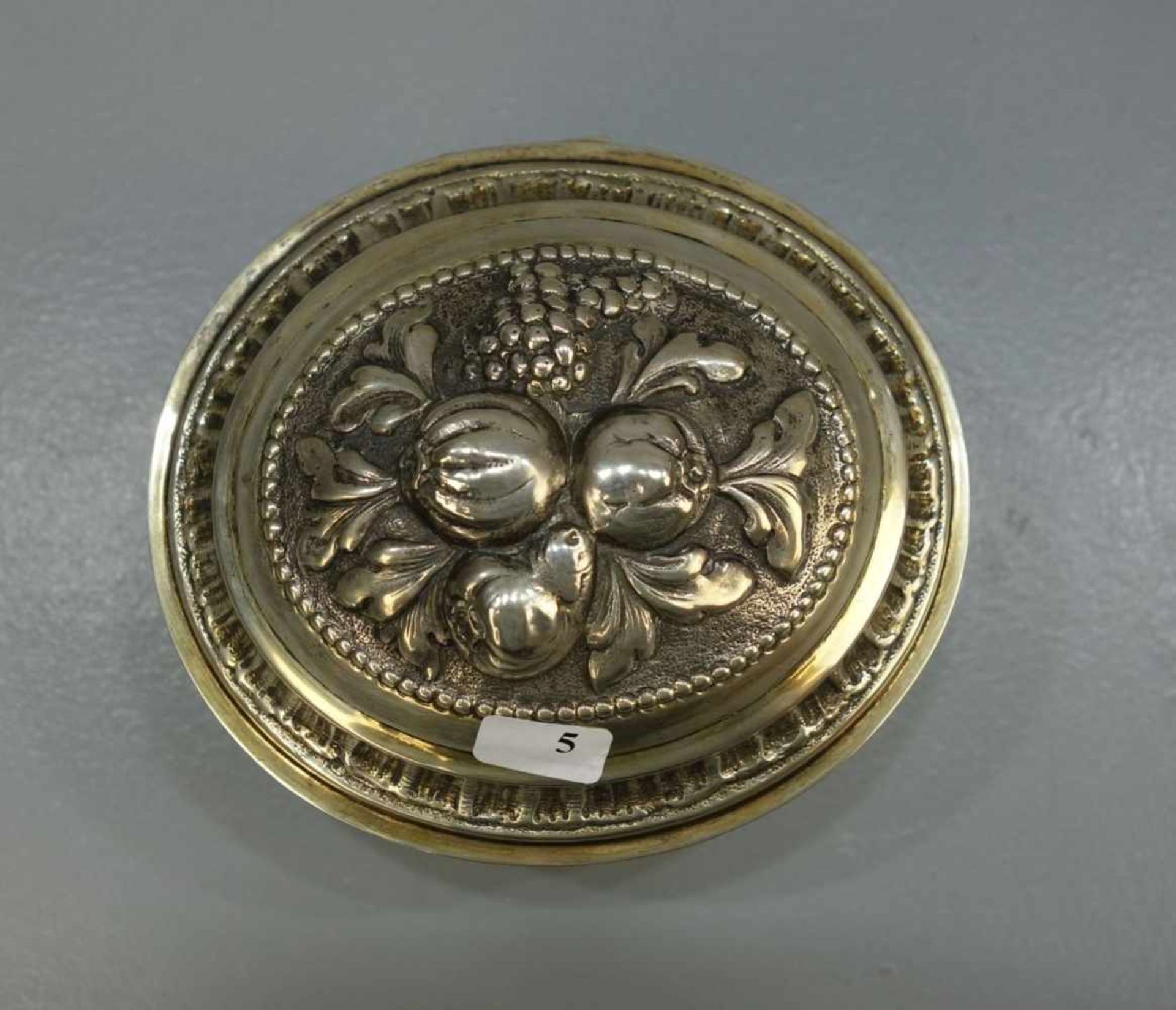 SILBERNE DECKELDOSE, 800er Silber (327 g), gepunzt mit Feingehaltsangabe und Herstellermarke Wilhelm - Bild 2 aus 7