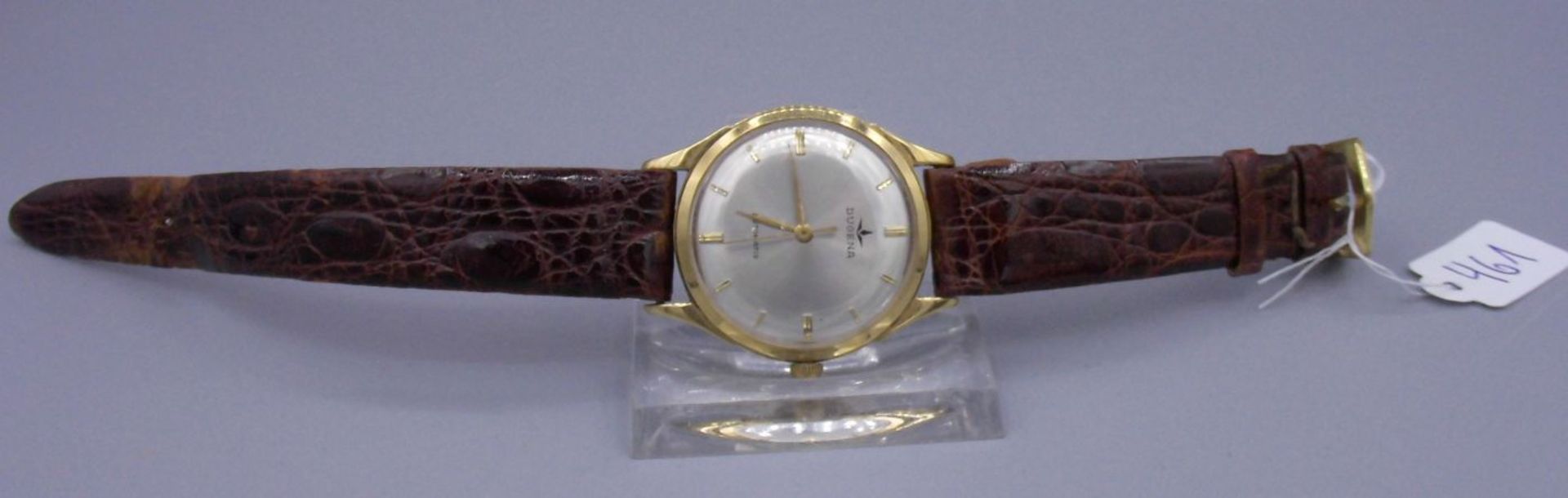 VINTAGE ARMBANDUHR DUGENA / wristwatch, Mitte 20. Jh., Automatik-Uhr, Gehäuse aus 585er / 14 kt - Bild 2 aus 4