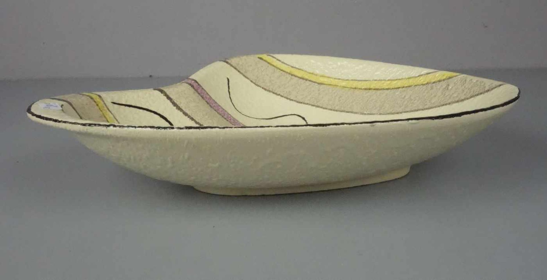SCHALE und BUCH. 1) Schale / bowl, Keramik, 1950er Jahre, wohl Manufaktur Carstens Tönnieshof / - Image 3 of 3
