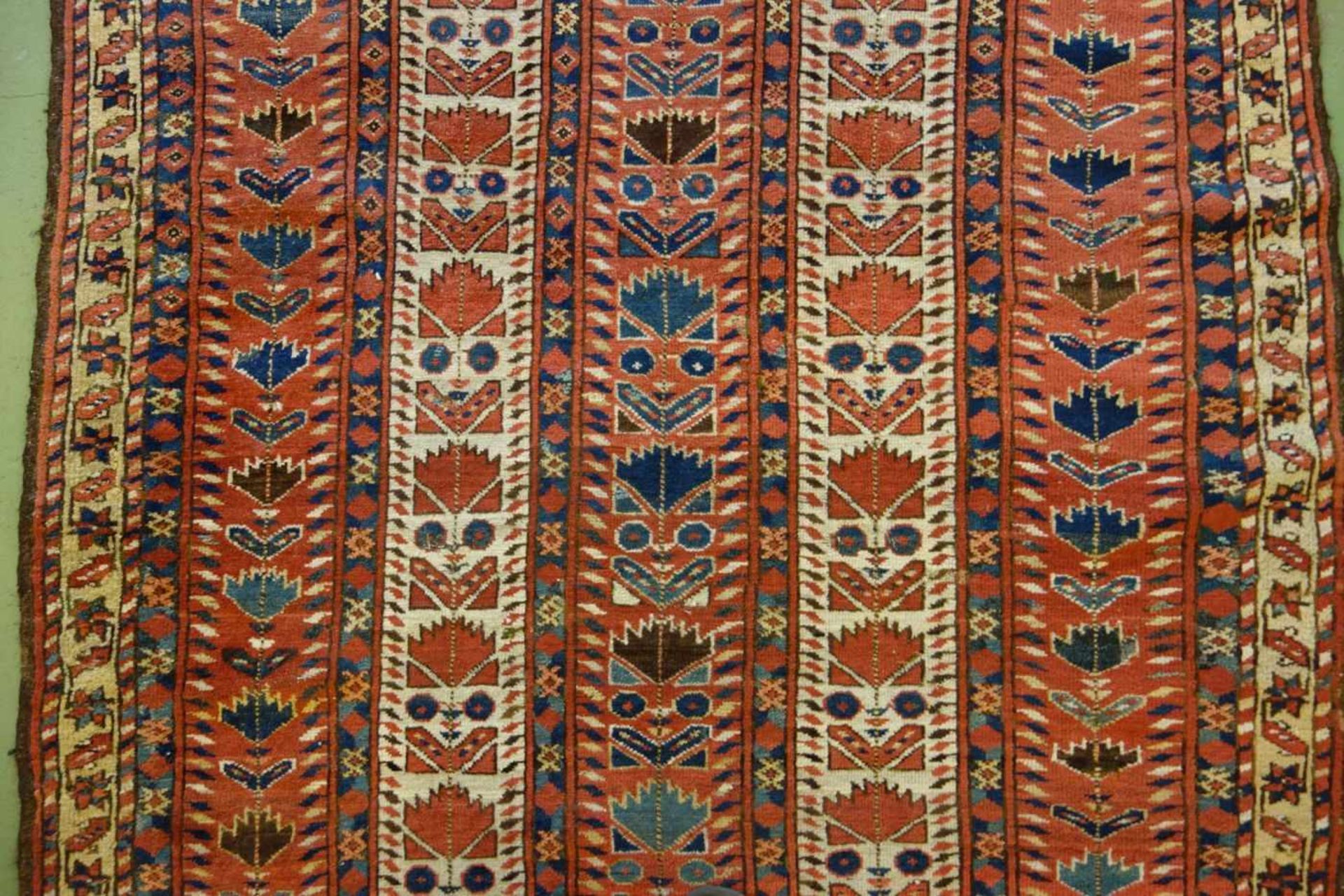 SCHMALER BESCHIR GEBETSTEPPICH / prayer rug, wohl 2. H. 19. Jh., Turkmenistan / Ersari-Beschir ( - Image 20 of 24