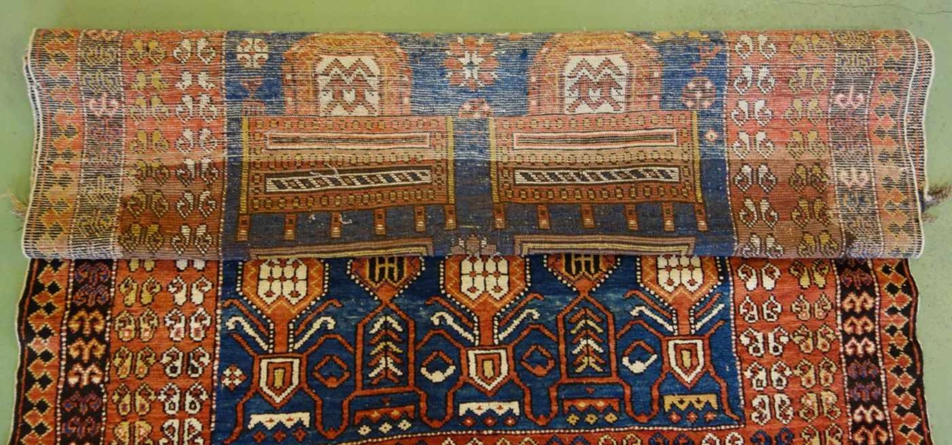 SCHIRWAN SAF / SCHIRWAN-TAKHTE / TACHTE-SCHIRWAN / FAMILIENGEBETSTEPPICH / praying rug, wohl 2. H. - Bild 11 aus 21