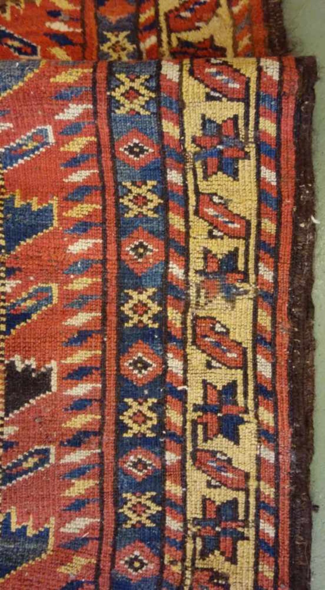 SCHMALER BESCHIR GEBETSTEPPICH / prayer rug, wohl 2. H. 19. Jh., Turkmenistan / Ersari-Beschir ( - Image 14 of 24