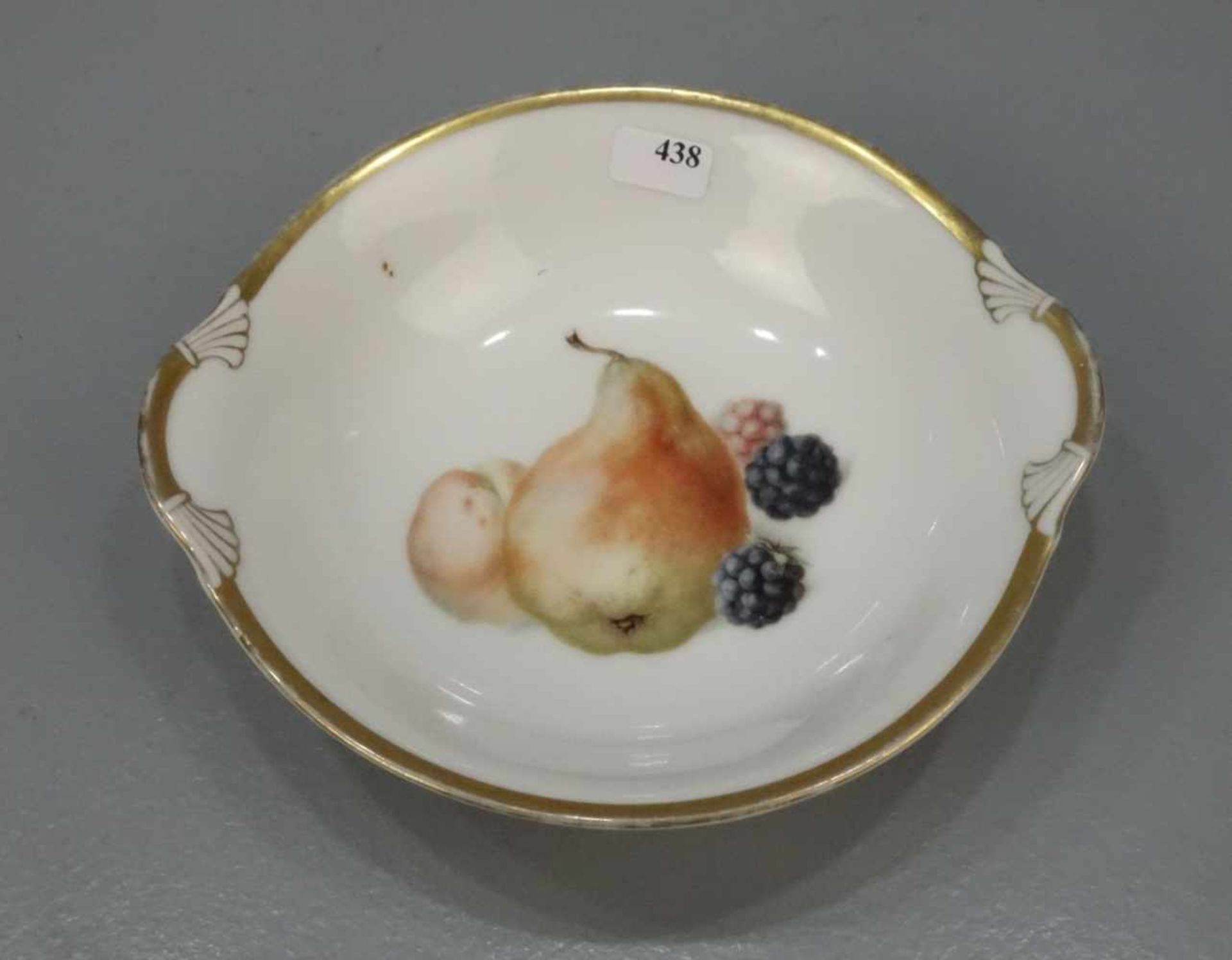 DESSERT-SCHALE / porcelain bowl, Porzellan, Thomas Bavaria, Marke 1908-1939. Runde Schale mit - Bild 2 aus 3