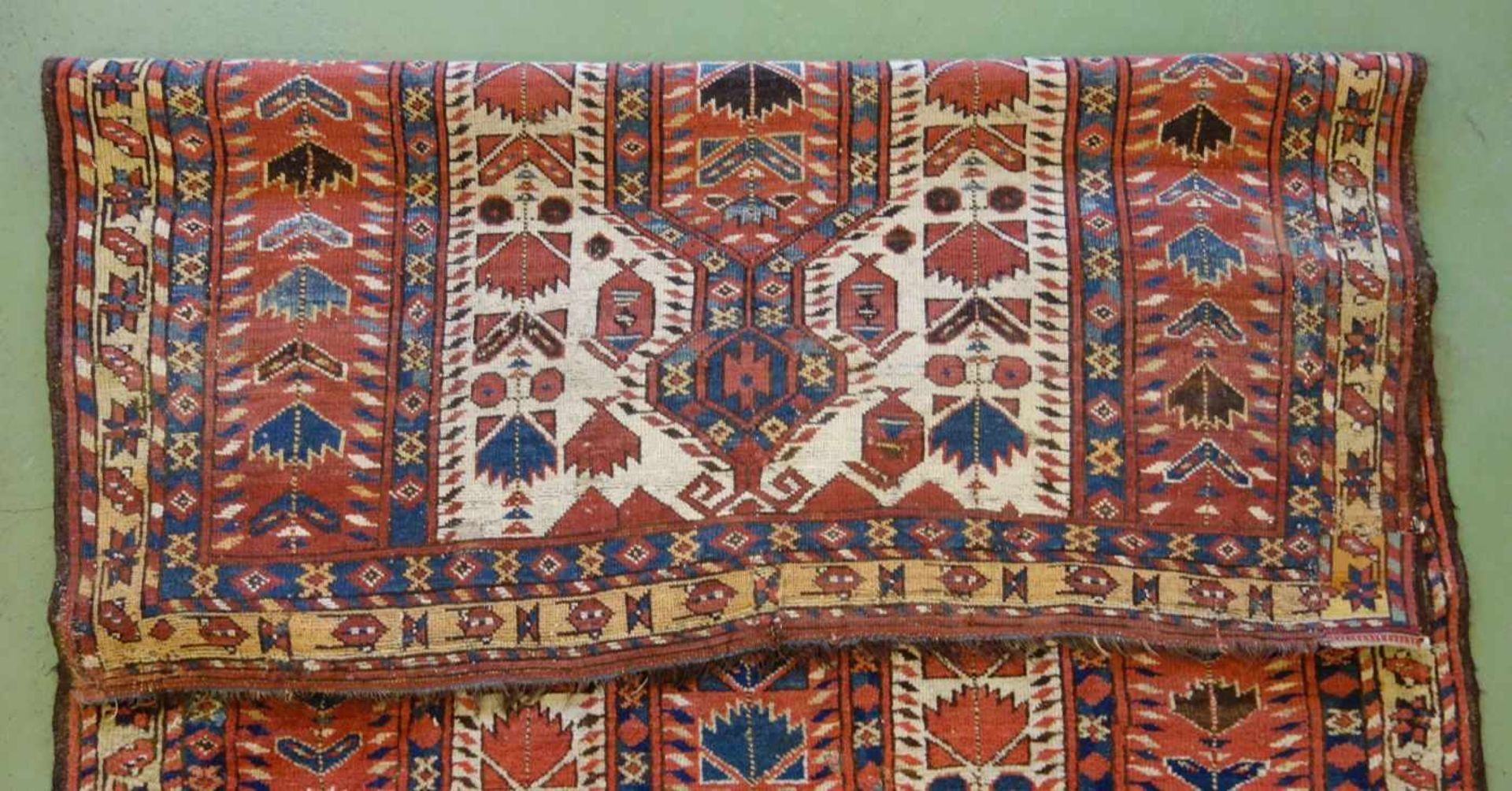 SCHMALER BESCHIR GEBETSTEPPICH / prayer rug, wohl 2. H. 19. Jh., Turkmenistan / Ersari-Beschir ( - Bild 11 aus 24