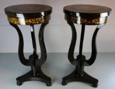 PAAR TISCHE / BEISTELLTISCHE IM STIL DES EMPIRE / pair of tables, Mahagoni, furniert und mit