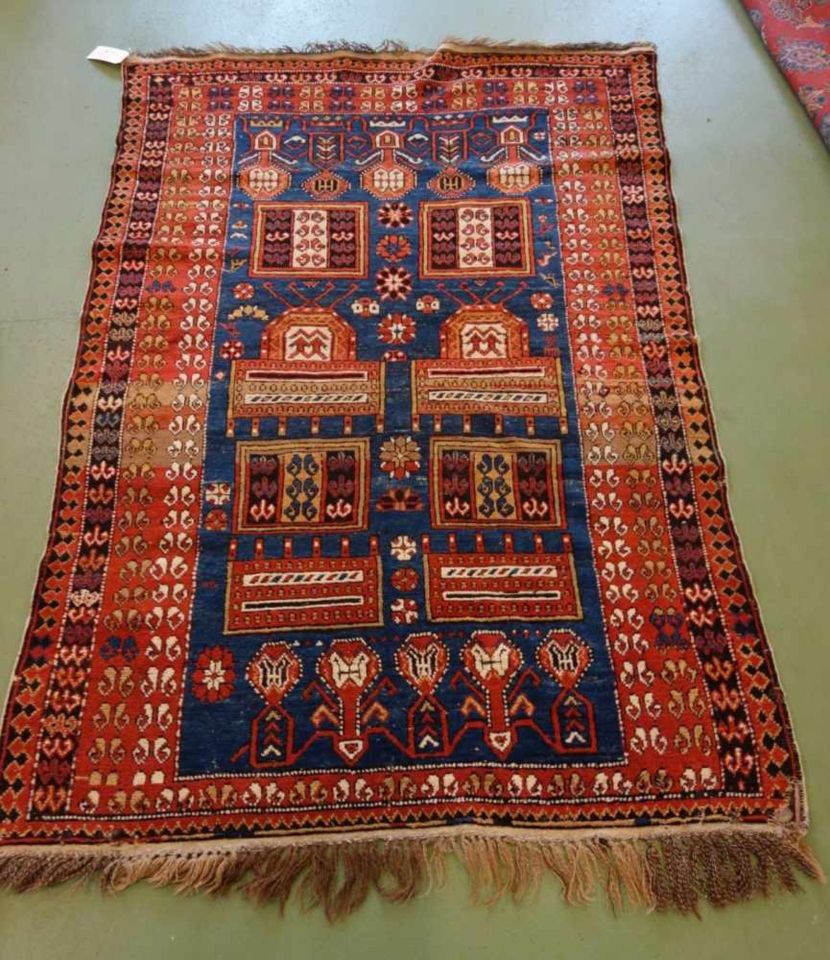 SCHIRWAN SAF / SCHIRWAN-TAKHTE / TACHTE-SCHIRWAN / FAMILIENGEBETSTEPPICH / praying rug, wohl 2. H. - Bild 2 aus 21