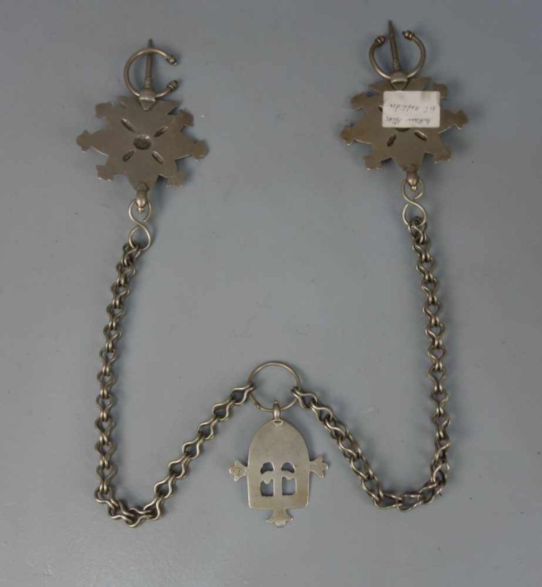 BERBER-SCHMUCK: FIBELKETTE /oriental jewellery, Ait Haddidou-Stamm / Marokko, Silber und wohl - Bild 2 aus 2