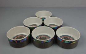 6 SCHALEN / porcelain bowls, Porzellan, Manufaktur Rosenthal, Studio-linie. Runde, hochwandigen