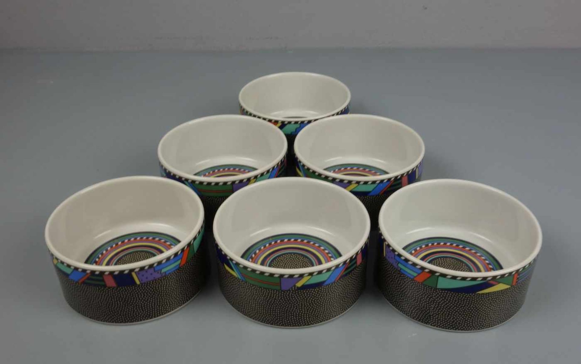 6 SCHALEN / porcelain bowls, Porzellan, Manufaktur Rosenthal, Studio-linie. Runde, hochwandigen