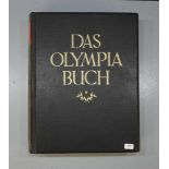"DAS OLYMPIA BUCH" / book, Halbledereinband. Herausgegeben im Auftrage des Deutschen
