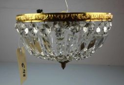 PLATINIERE / DECKENKRONE / DECKENLÜSTER / chandelier, Frankreich, 2. Hälfte 20. Jh.; goldfarben