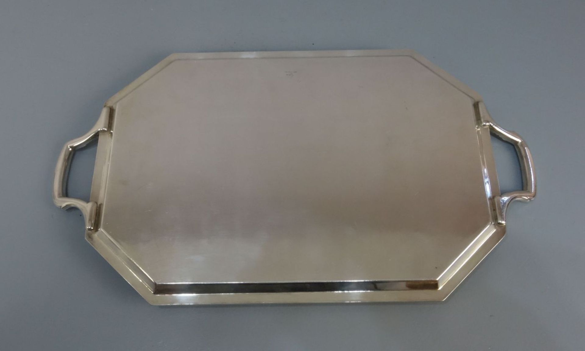 VERSILBERTES TABLETT / plated tray, versilbertes Metall, Manufaktur J. B. Chatterly & Sons Ltd., - Image 3 of 4