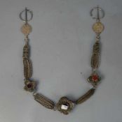 BERBER-SCHMUCK: FIBELKETTE / oriental jewellery, Taliouine / Marokko. Silber, Glas und