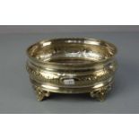 VERSILBERTE SCHALE / plated bowl, unter dem Stand u. a. gemarkt EPNS (für "electro plated nickel