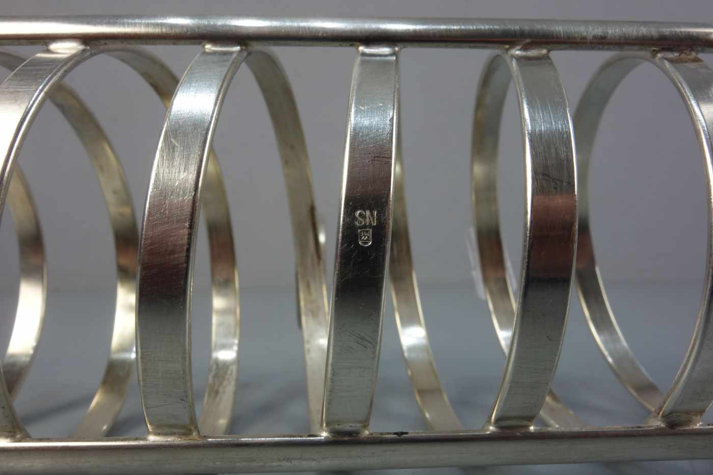 VERSILBERTER TOASTSTÄNDER / plated toastrack, WMF - Württembergische Metallwarenfabrik, - Image 3 of 3