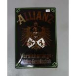 EMAILLESCHILD / BLECHSCHILD / WERBESCHILD "Allianz Versicherungs-Aktien-Gesellschaft" /