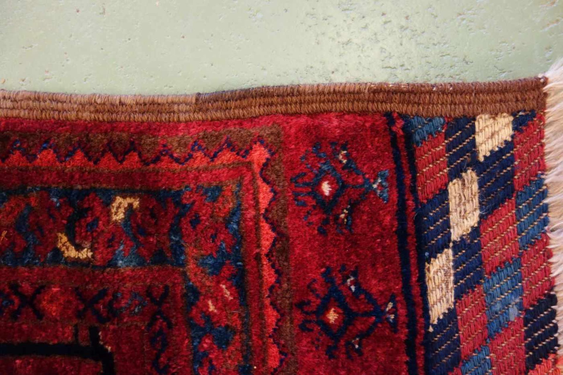 SELTENER KLEINER TEPPICH / ERSARI / carpet, Turkmenen / Westturkestan, wohl 2. H. 19. Jh., wohl - Image 7 of 12