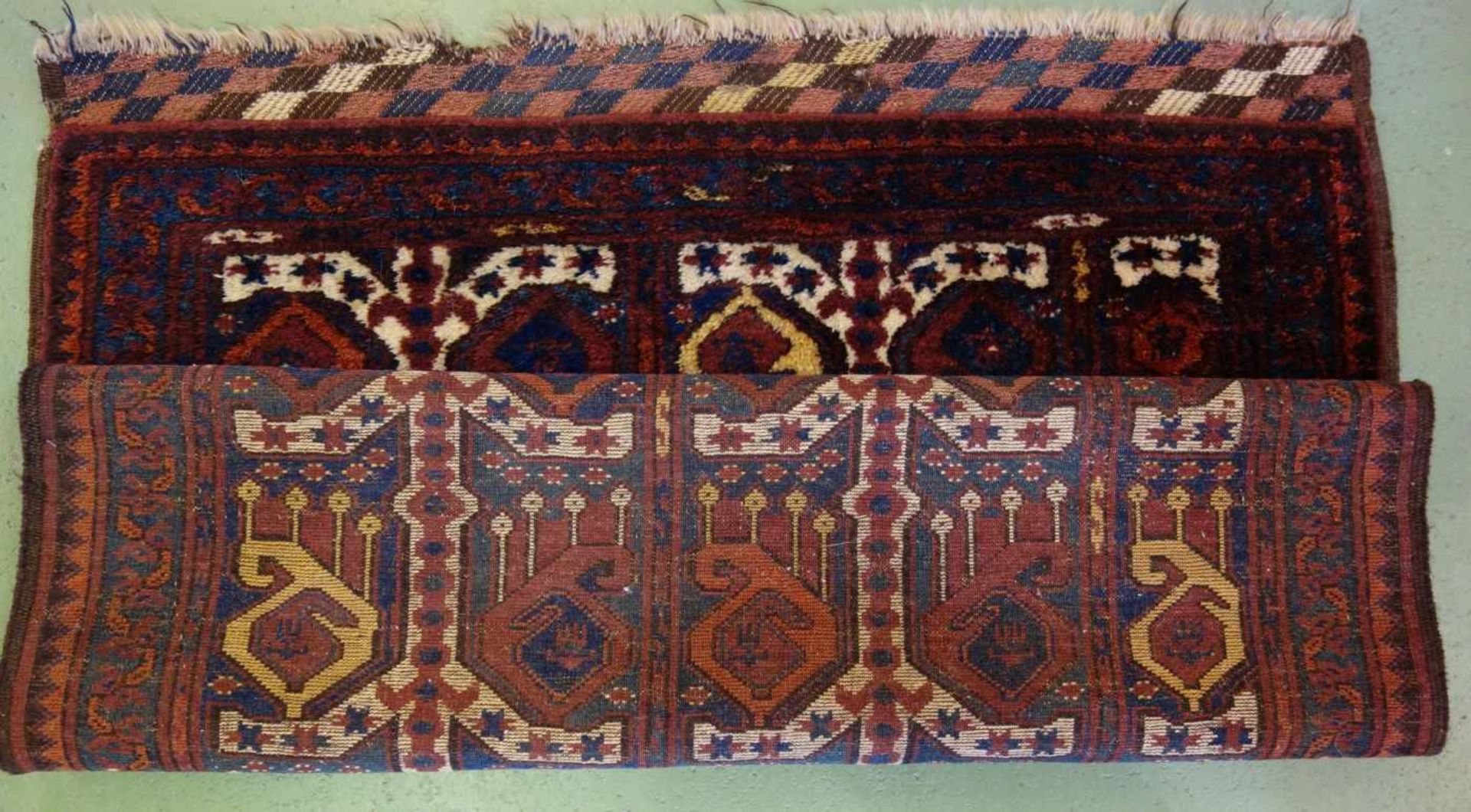 BESCHIR (ERSARI BESCHIR) / KLEINER TEPPICH / carpet / Zentralasien oder Südturkestan, wahrscheinlich - Image 5 of 15