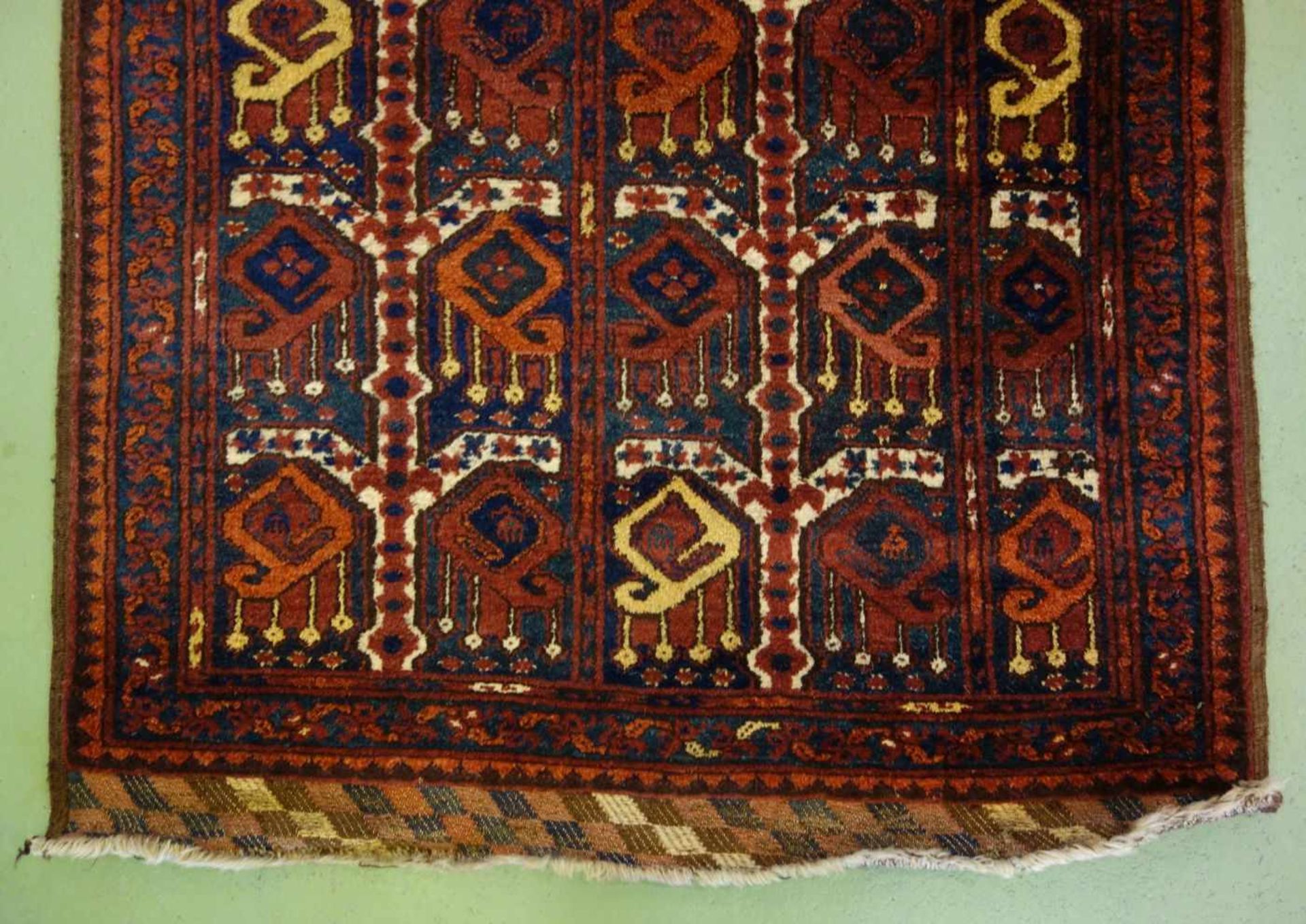 BESCHIR (ERSARI BESCHIR) / KLEINER TEPPICH / carpet / Zentralasien oder Südturkestan, wahrscheinlich - Image 8 of 15