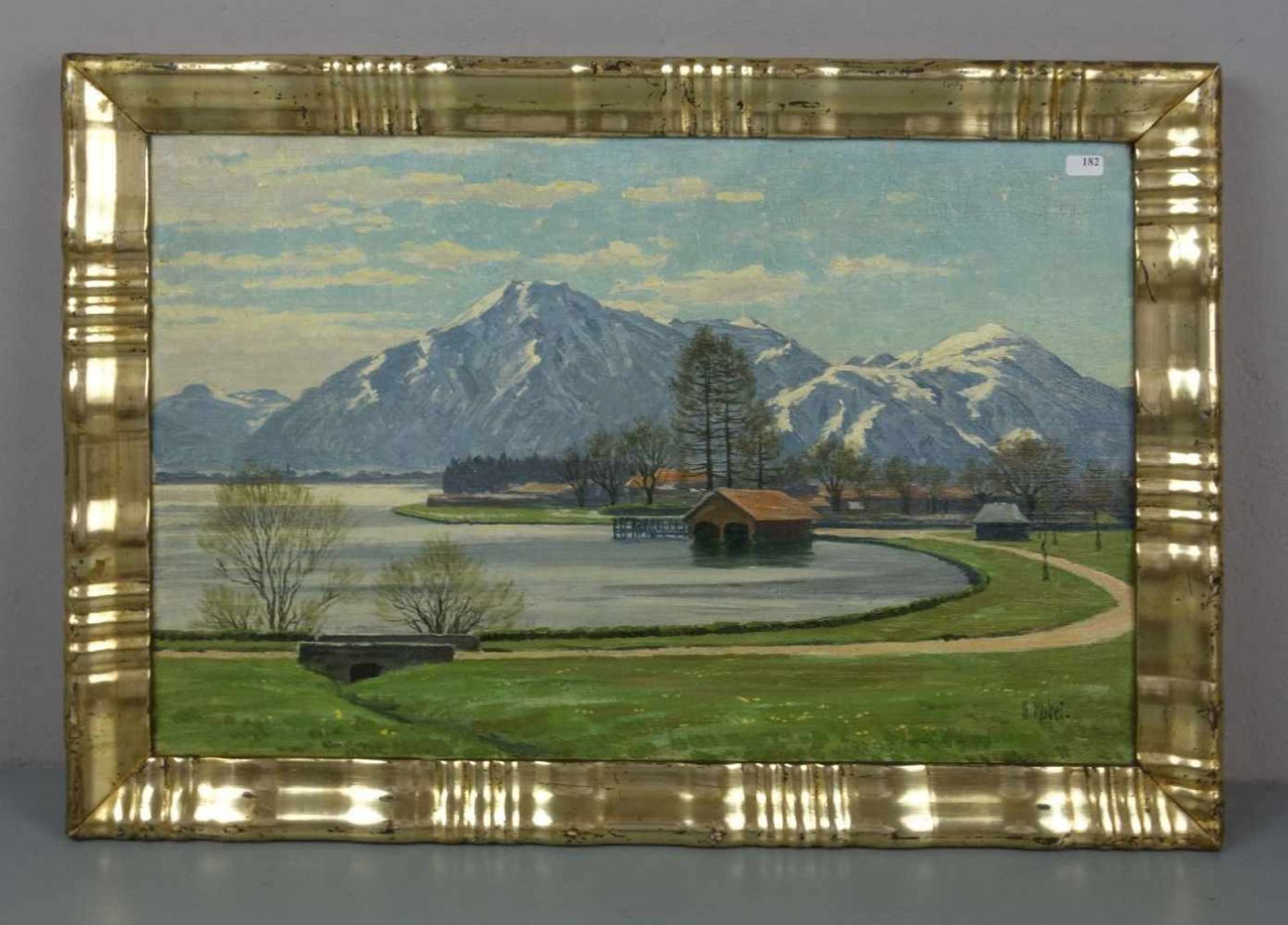 KUBEL, OTTO (Dresden 1868-1951 Fürstenfeldbruck), Gemälde / painting: "Wettersteingebirge im