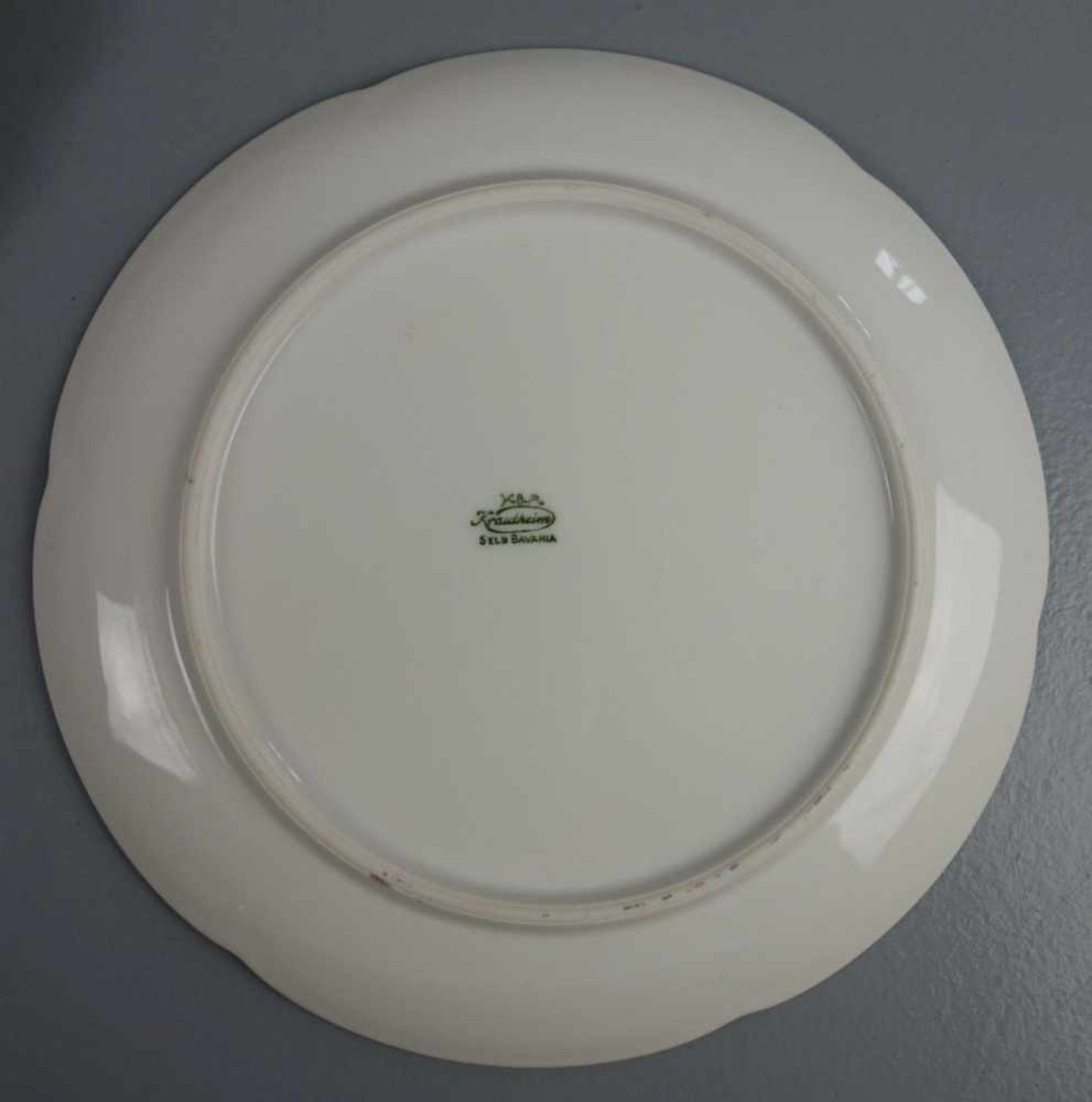 6 OBSTTELLER / plates, Porzellan, Manufaktur Krautheim & Adelberg, Selb, Marke 1922-1945. - Bild 2 aus 3