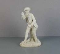 SEVRES TAFELAUFSATZ / JAGDLICHE FIGUR: "HUNDEFÜHRER" / "JÄGER" / porcelain figure "hunter",