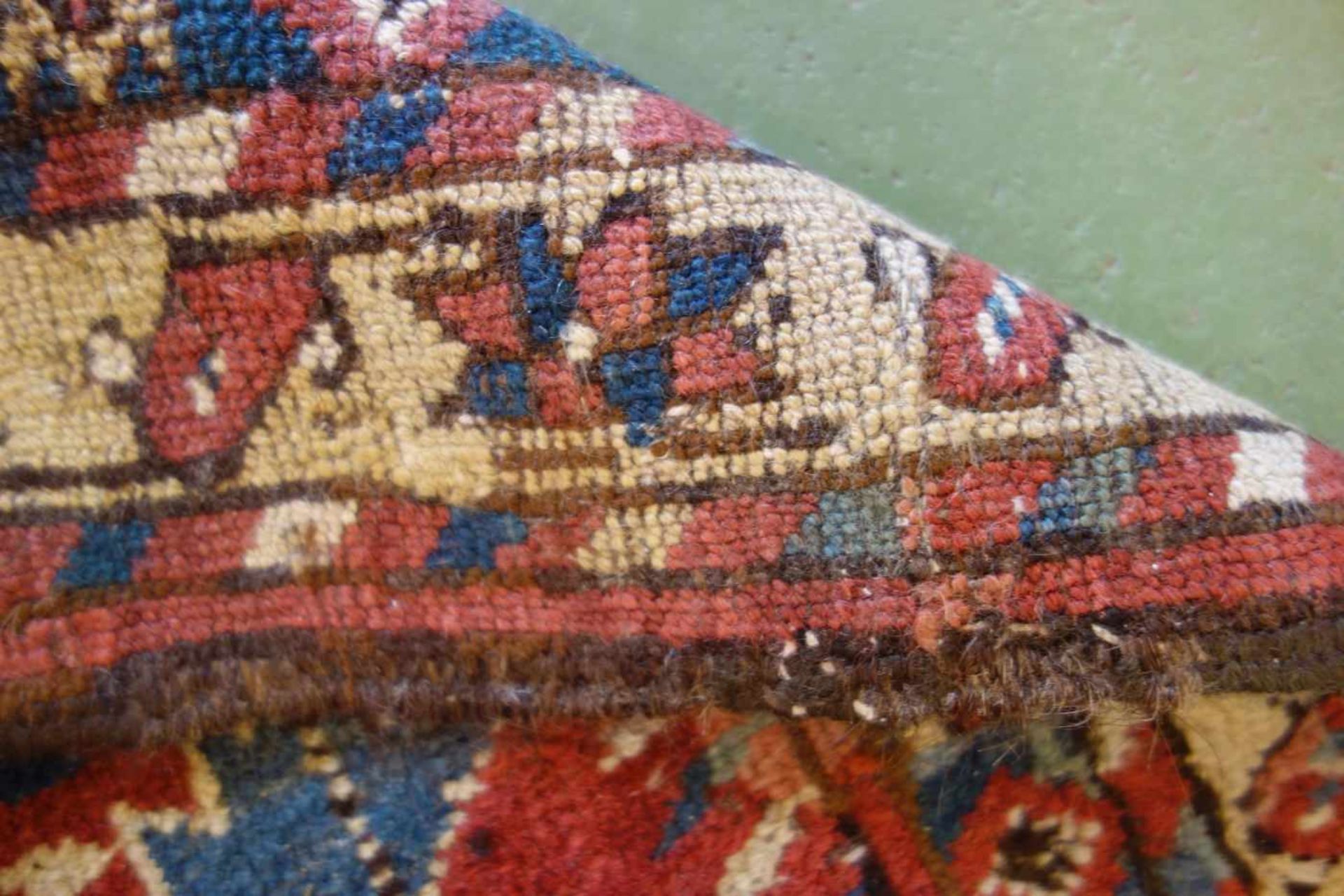 SCHMALER BESCHIR GEBETSTEPPICH / prayer rug, wohl 2. H. 19. Jh., Turkmenistan / Ersari-Beschir ( - Image 7 of 24