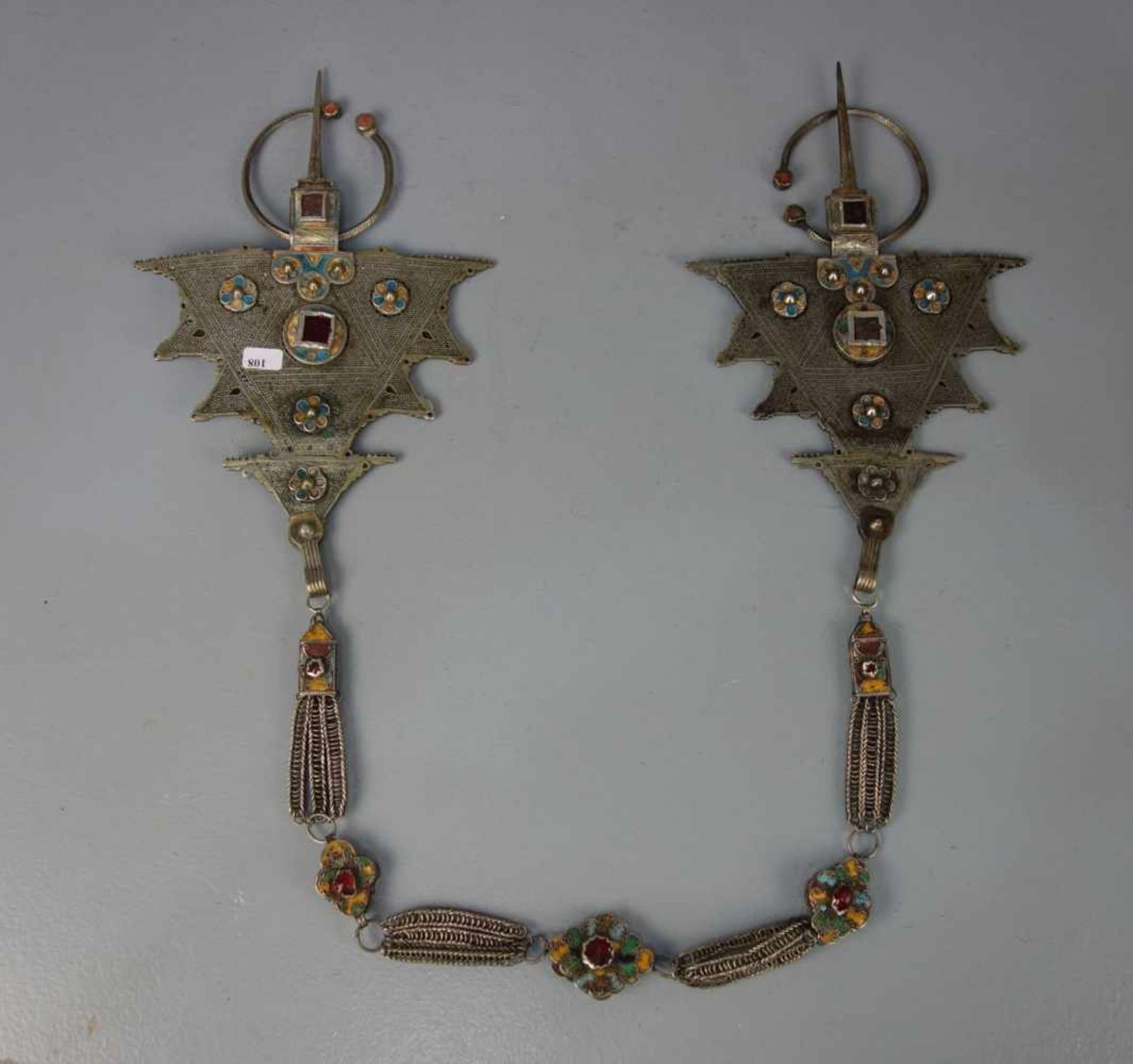 BERBER-SCHMUCK: PRACHTFIBELN / oriental jewellery, Taliouline / Qurzazata, Marokko, Silber und