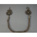 BERBER-SCHMUCK: FIBELKETTE / oriental jewellery, Taroudannt / Marokko, Silber (insgesamt 485,5 g).