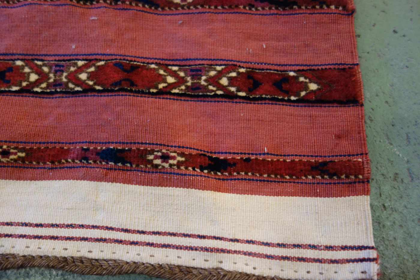 TEKKE AK-TSCHOWAL / TEPPICH / carpet, Turkmenistan, wohl 2. H. 19. Jh., Wechsel von Flor und - Bild 13 aus 18