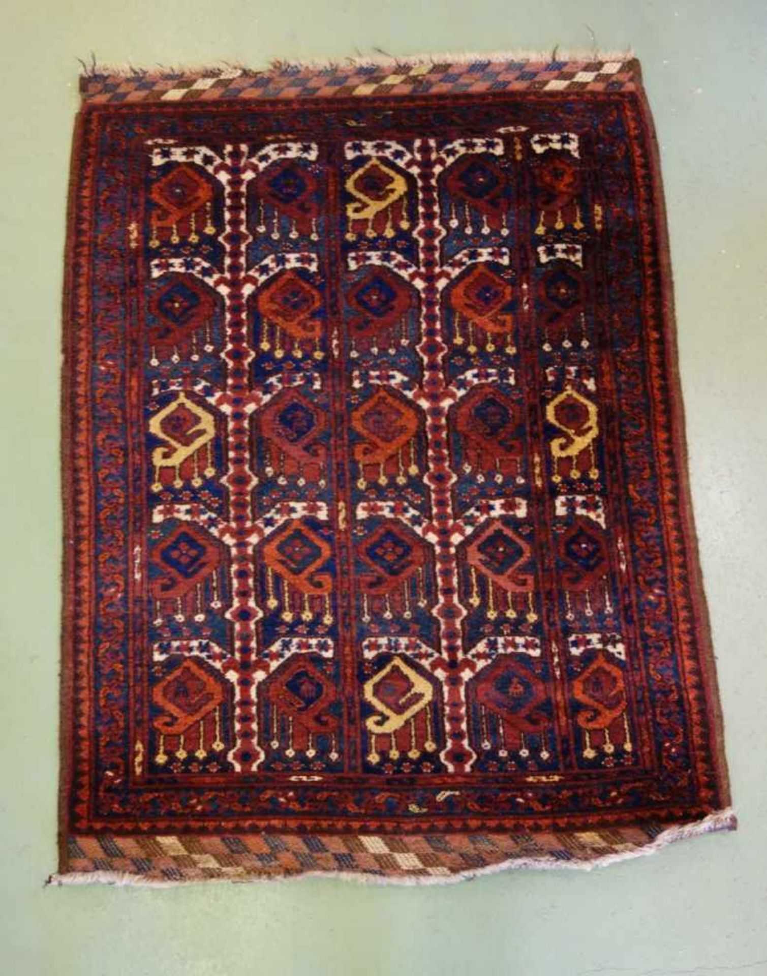 BESCHIR (ERSARI BESCHIR) / KLEINER TEPPICH / carpet / Zentralasien oder Südturkestan, wahrscheinlich - Image 2 of 15